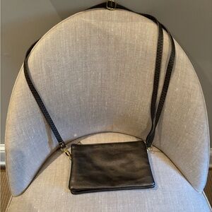 Metallic Pewter Crossbody Bag